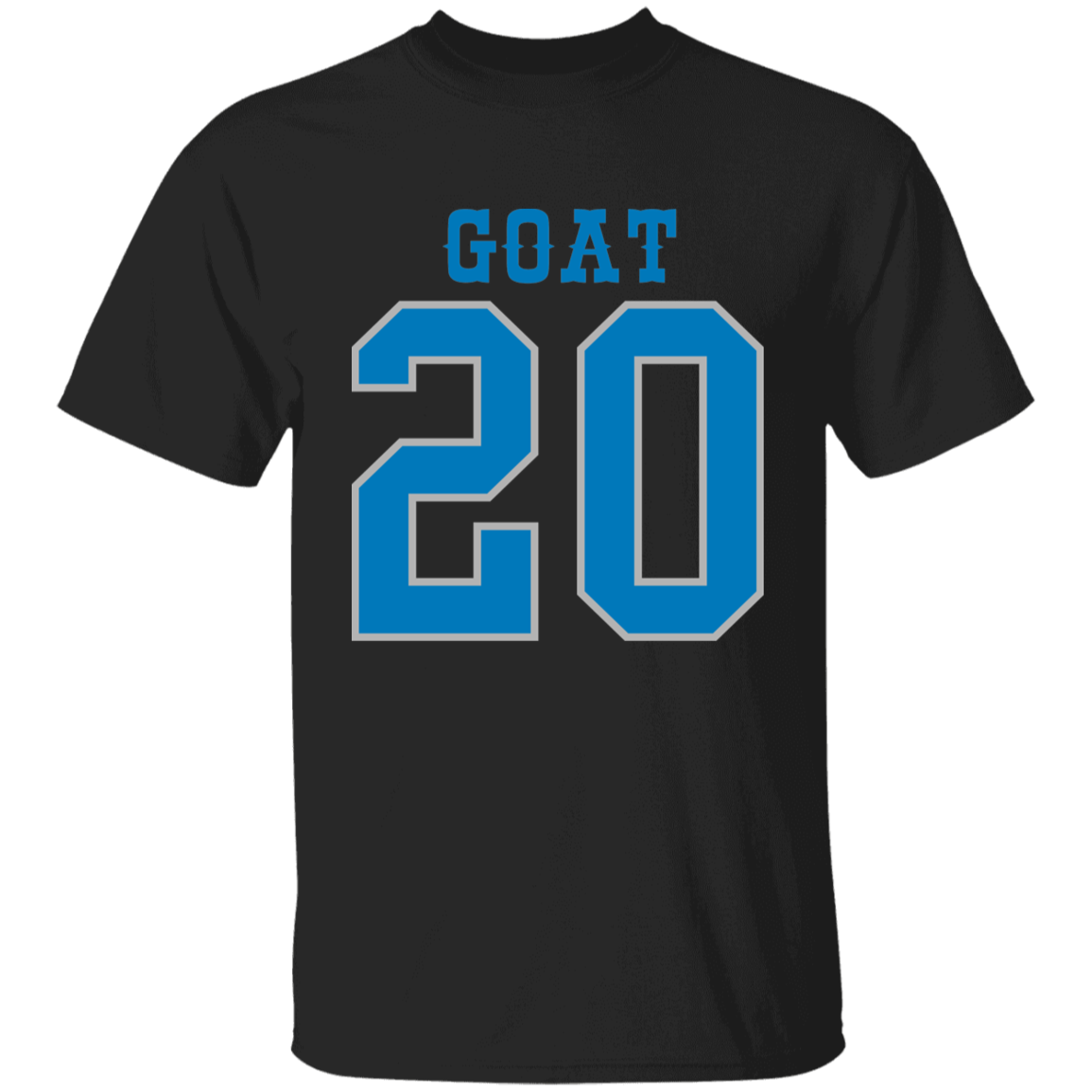 Detroit Football Number 20 - Dark Blue + Silver Kids Unisex Classic T-Shirt