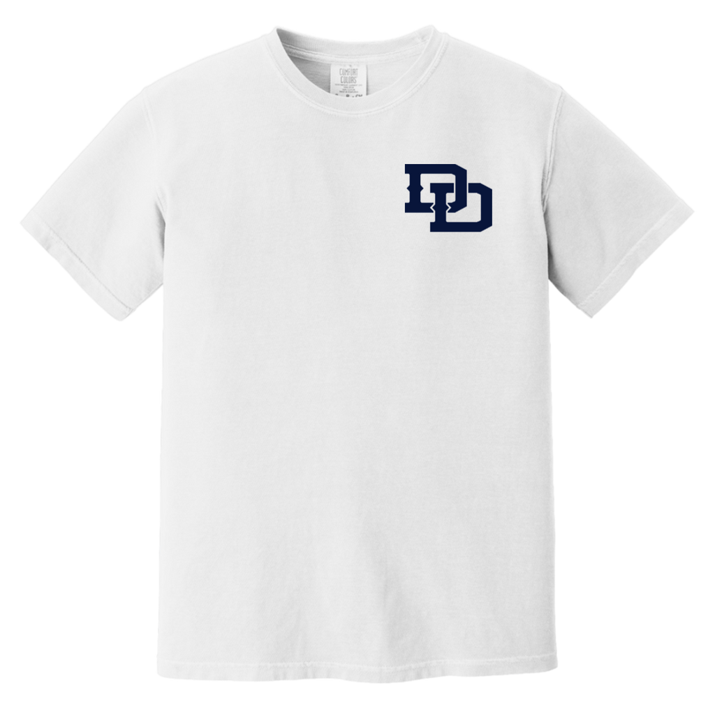 All Over Logos F - Navy Vintage Wash T-Shirt