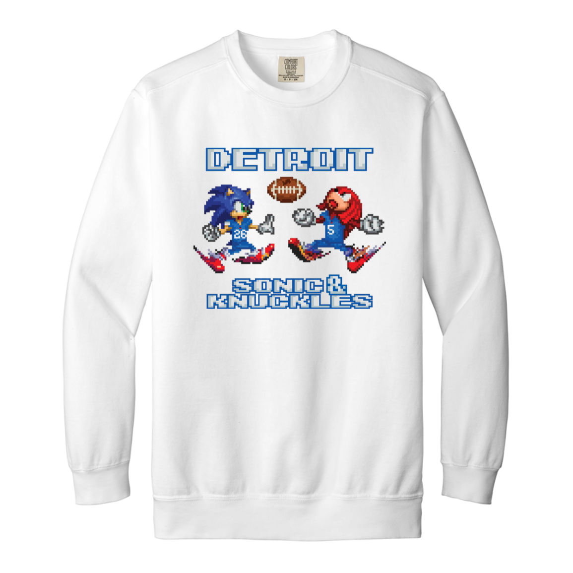 Sonic and Knuckles - Football Vintage Wash Crewneck Sweatshirt