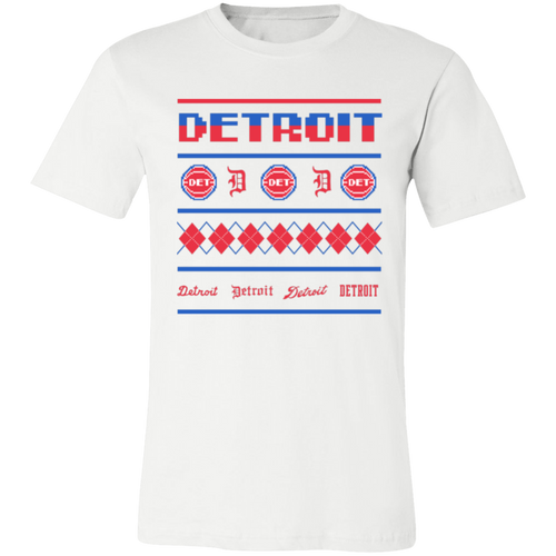 Detroit Basketball Sweater - Red Unisex Classic T-Shirt