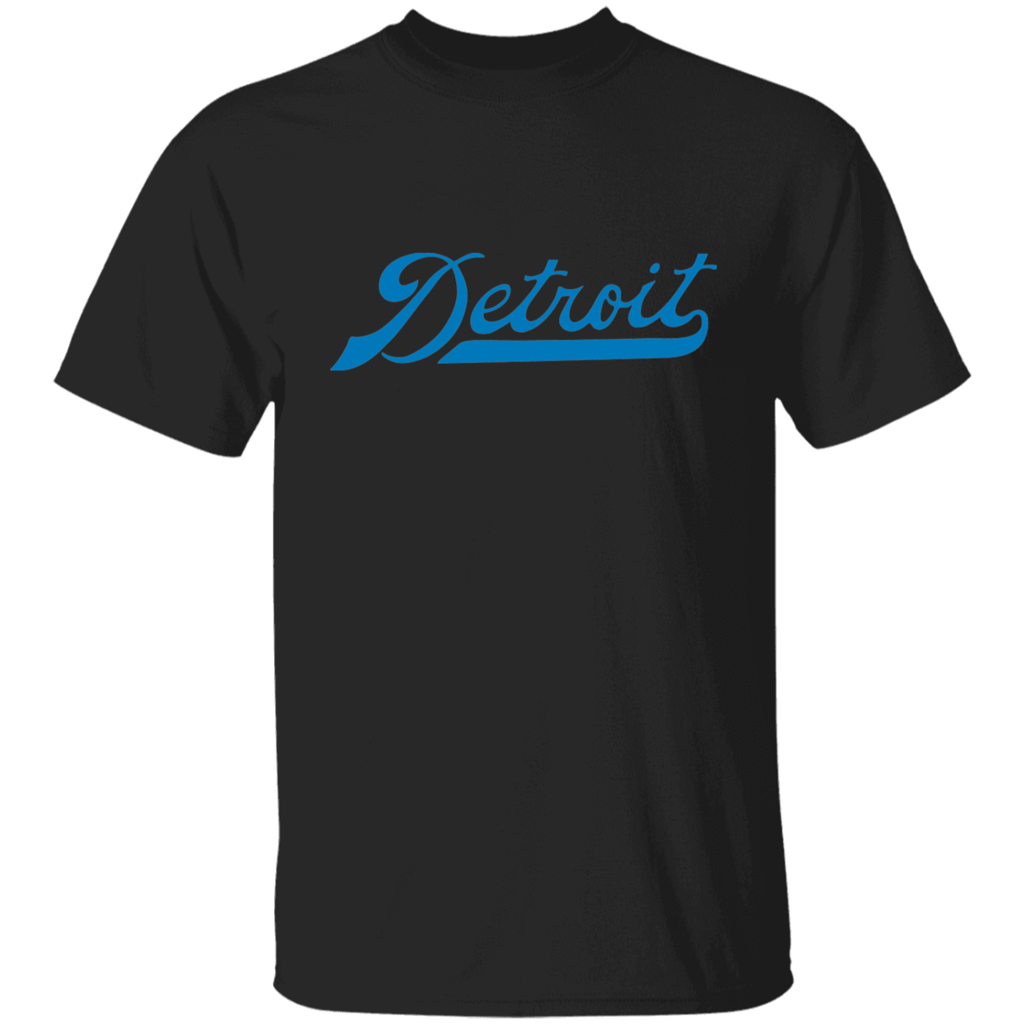 Detroit Football Script - Blue Kids Unisex Classic T-Shirt