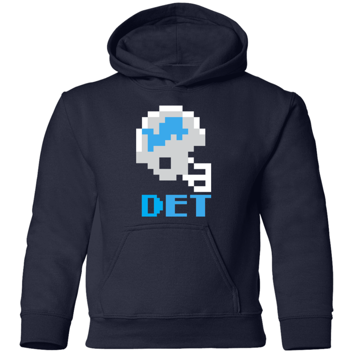 Detroit Football 8bit - Vintage Kids Unisex Classic Hoodie