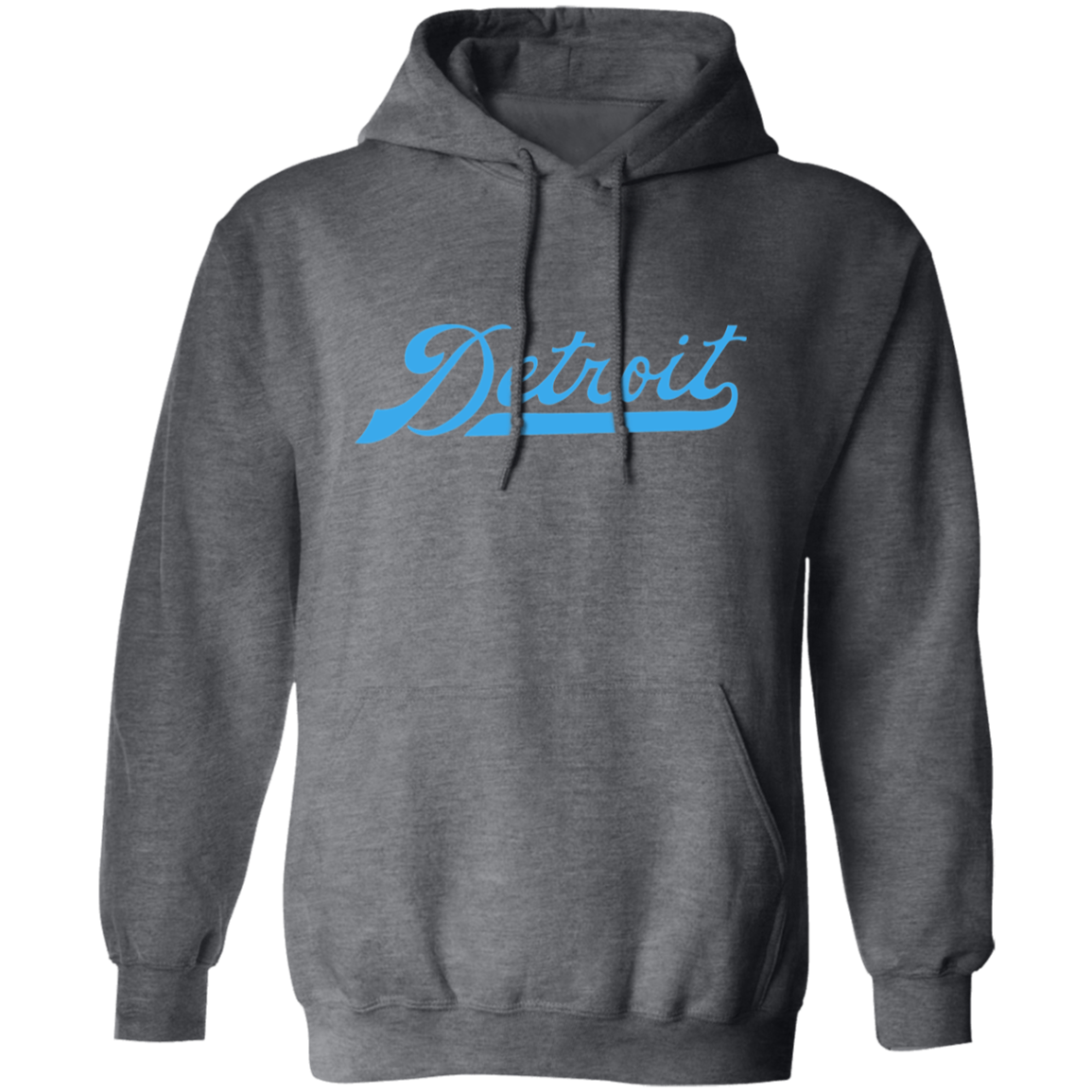 Detroit Football Script - Light Blue Classic Unisex Hoodie