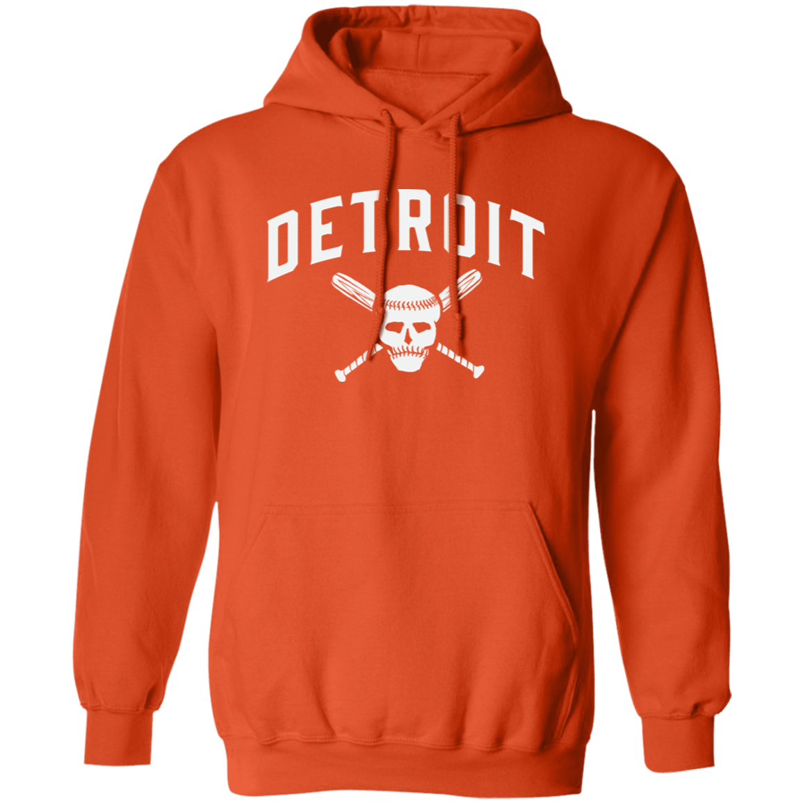 Detroit Skull and Crossbones - White Unisex Pullover Hoodie