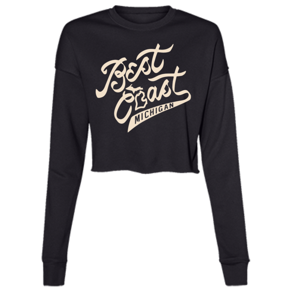 Best Coast - Ivory Women's Cropped Crewneck Sweatshirt