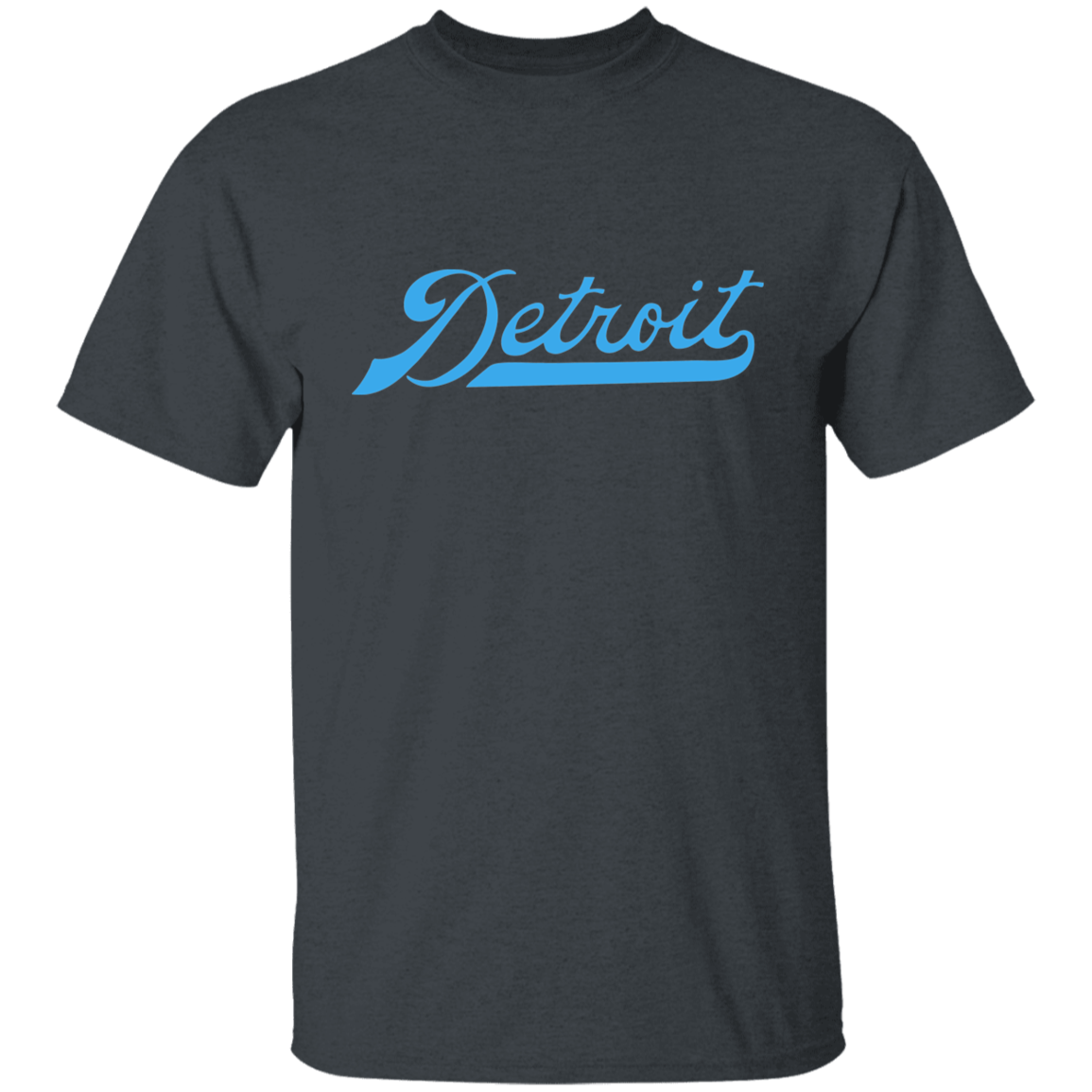 Detroit Football Script - Light Blue Kids Unisex Classic T-Shirt