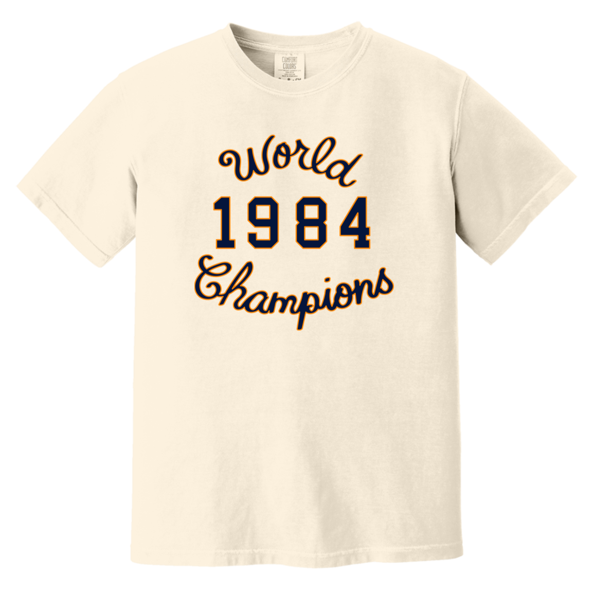 World Champions - Navy + Orange Vintage Washed T-Shirt