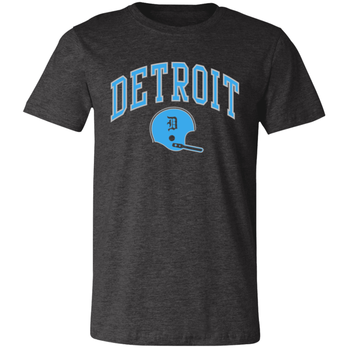 Detroit Football Helmet - Light Blue + Silver Unisex Classic T-Shirt