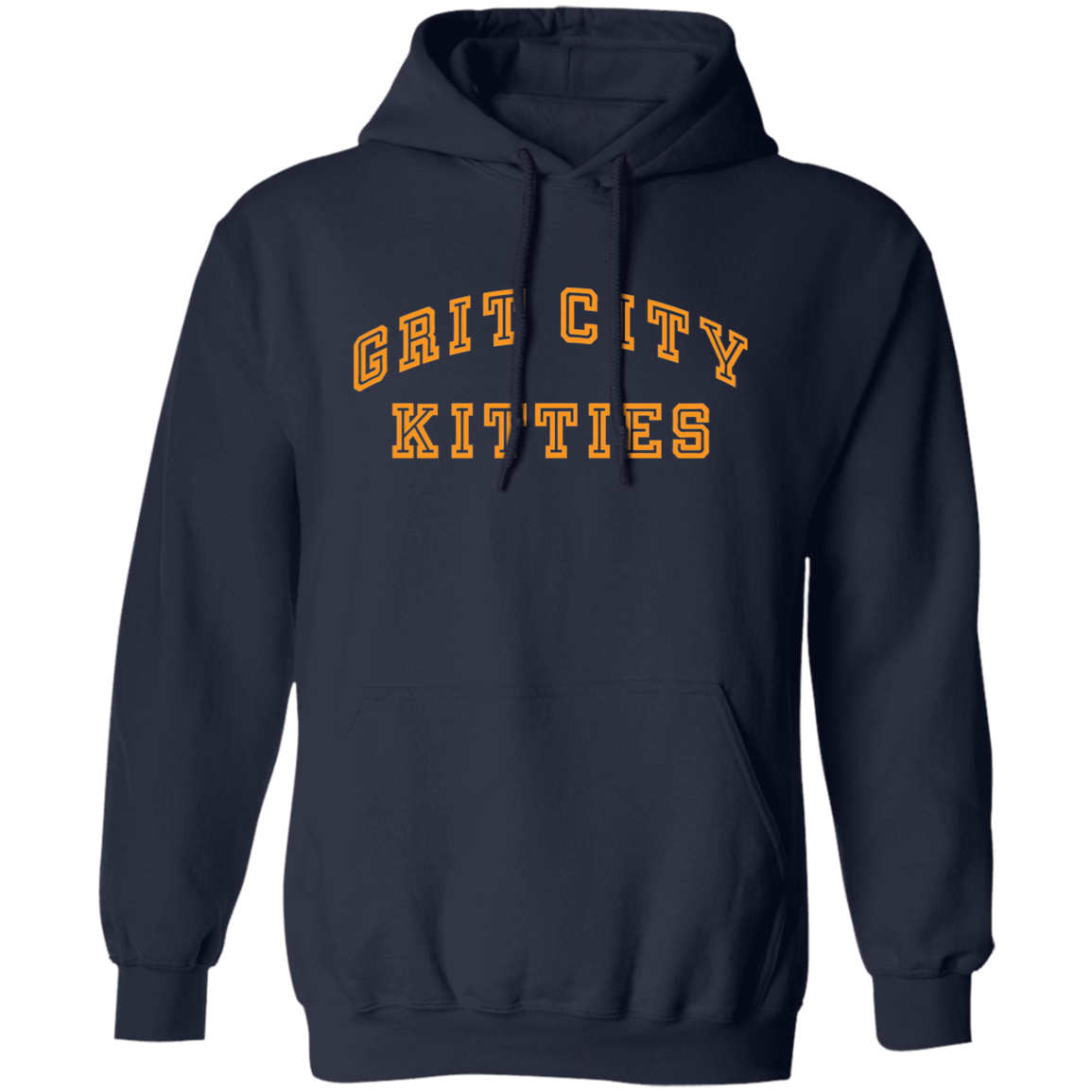 Grit City Kitties - Orange Unisex Pullover Hoodie