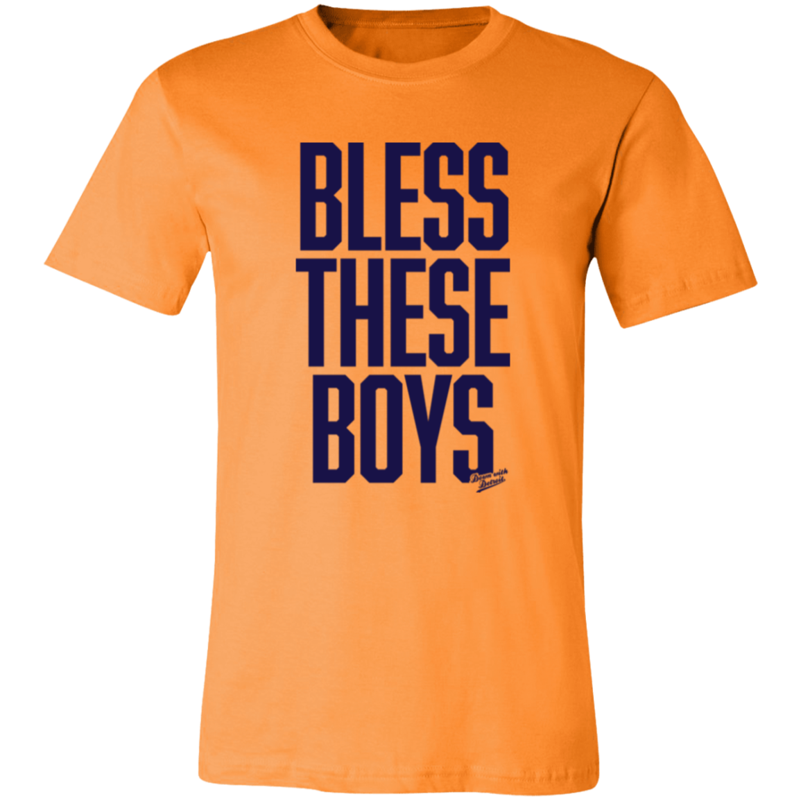 Bless These Boys Block Font - Navy Unisex Classic T-Shirt