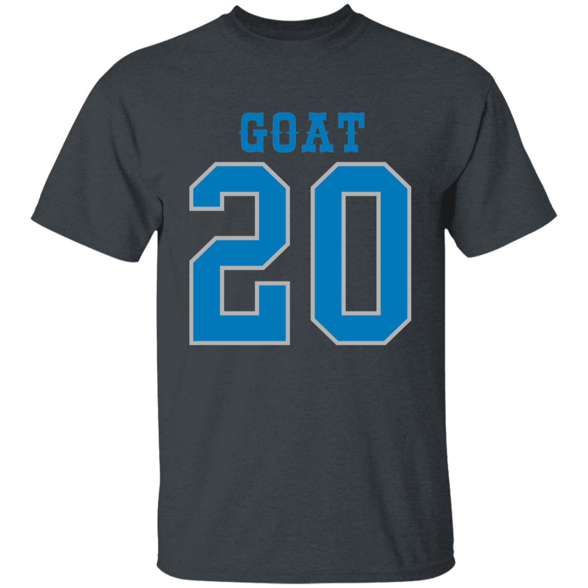 Detroit Football Number 20 - Dark Blue + Silver Kids Unisex Classic T-Shirt