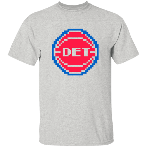 8Bit Detroit Basketball - Red Kids Unisex Classic T-Shirt