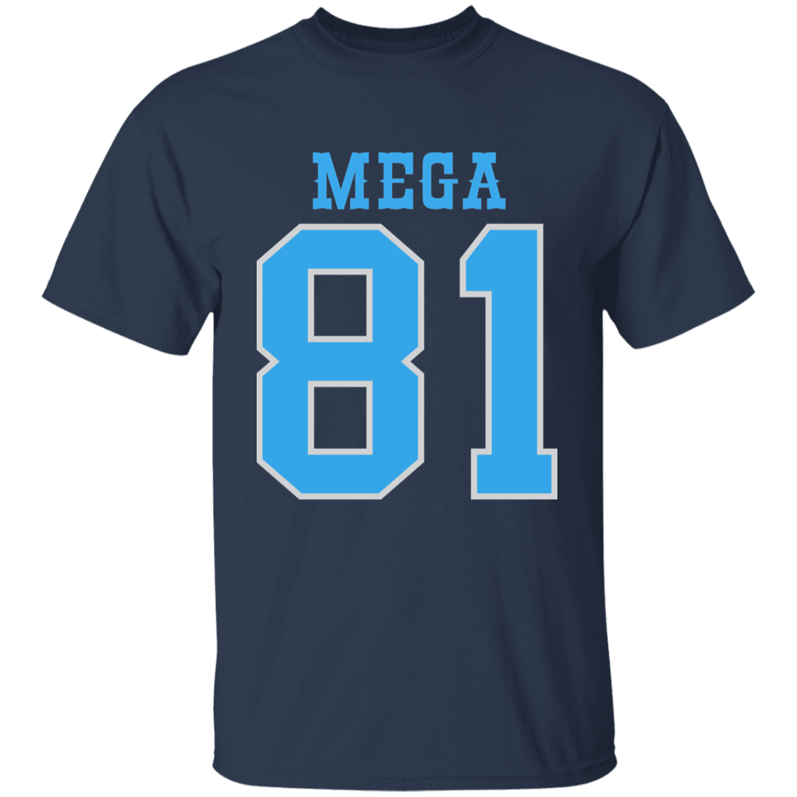 Detroit Football Number 81 - Light Blue + Silver Kids Unisex Classic T-Shirt