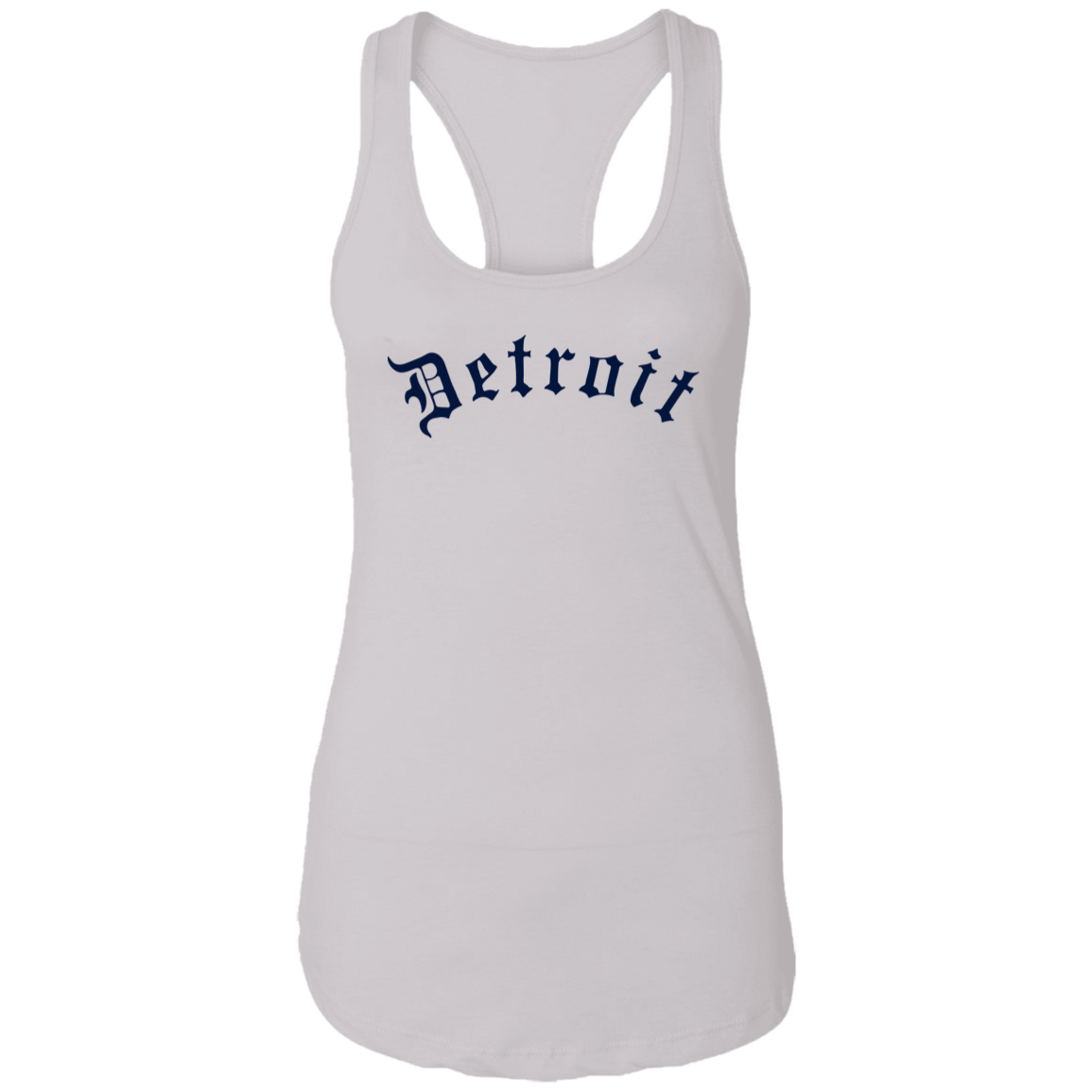Old English Detroit - Navy Women's Racerback Tank