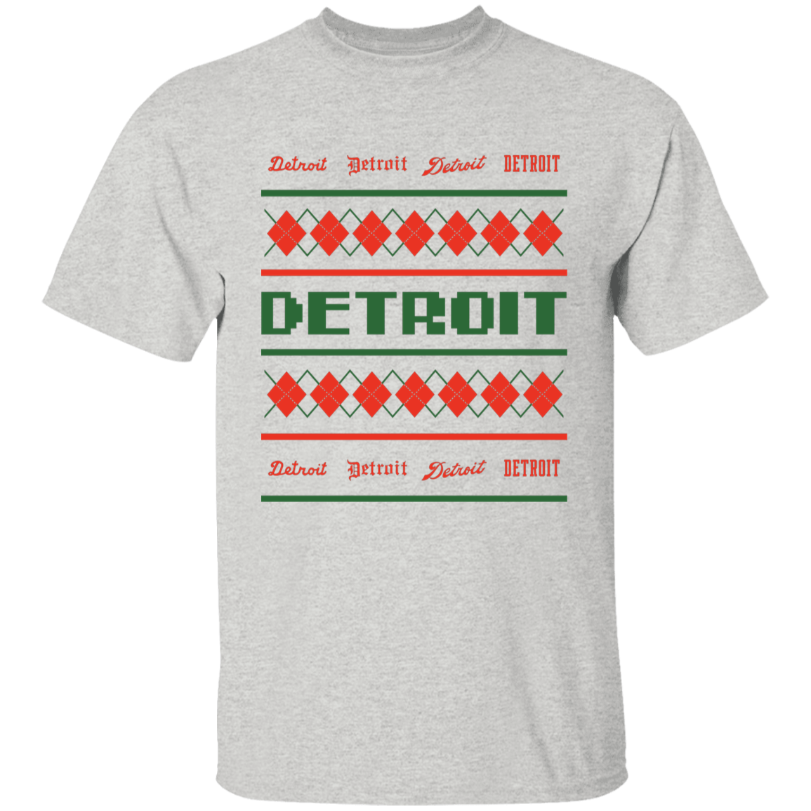 Detroit City Ugly Christmas Sweater Kids Unisex Classic T-Shirt