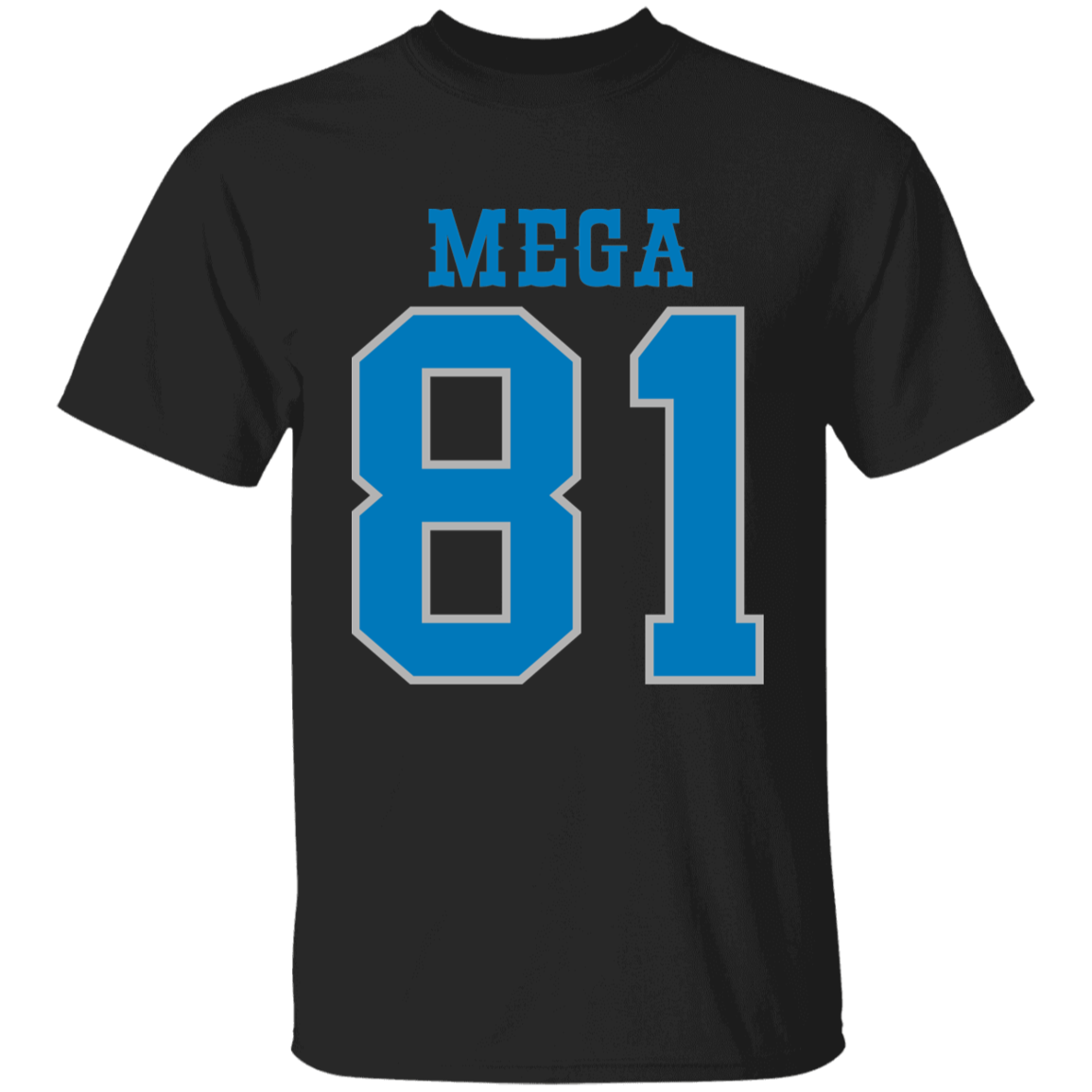 Detroit Football Number 81 - Dark Blue + Silver Kids Unisex Classic T-Shirt