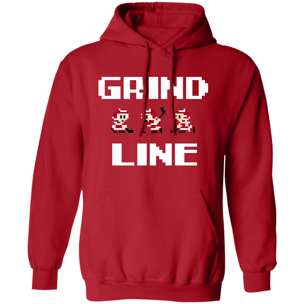 8bit Grind Line - White Classic Unisex Hoodie