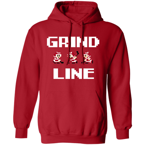 8bit Grind Line - White Classic Unisex Hoodie