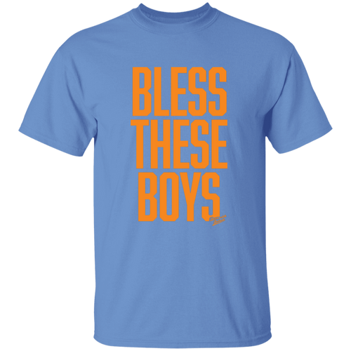 Bless These Boys - Block Font - Orange Kids Unisex Classic T-Shirt