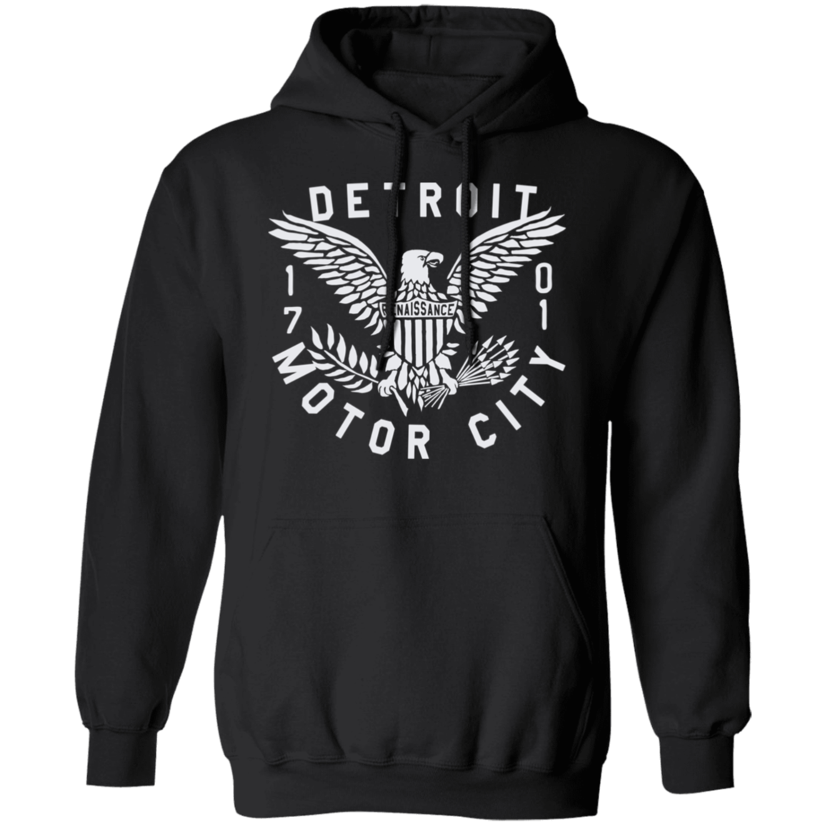 Detroit Eagle - White Unisex Classic Hoodie