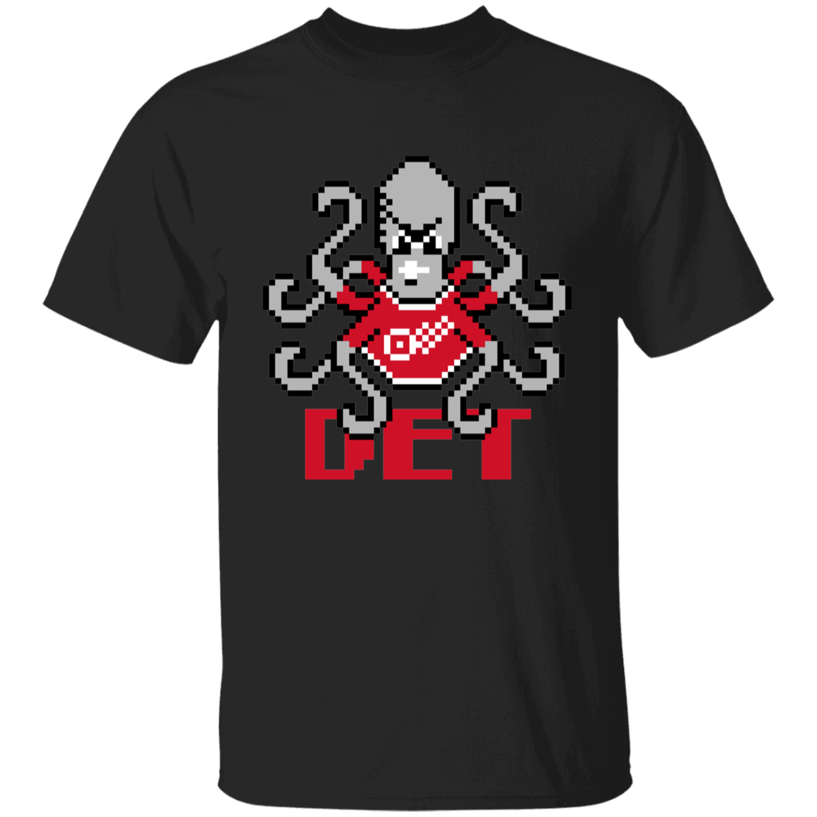 8bit Det Octopus - Red Kids Unisex Classic T-Shirt
