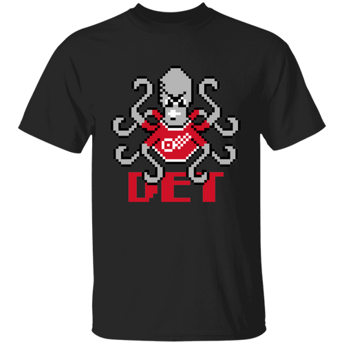 8bit Det Octopus - Red Kids Unisex Classic T-Shirt