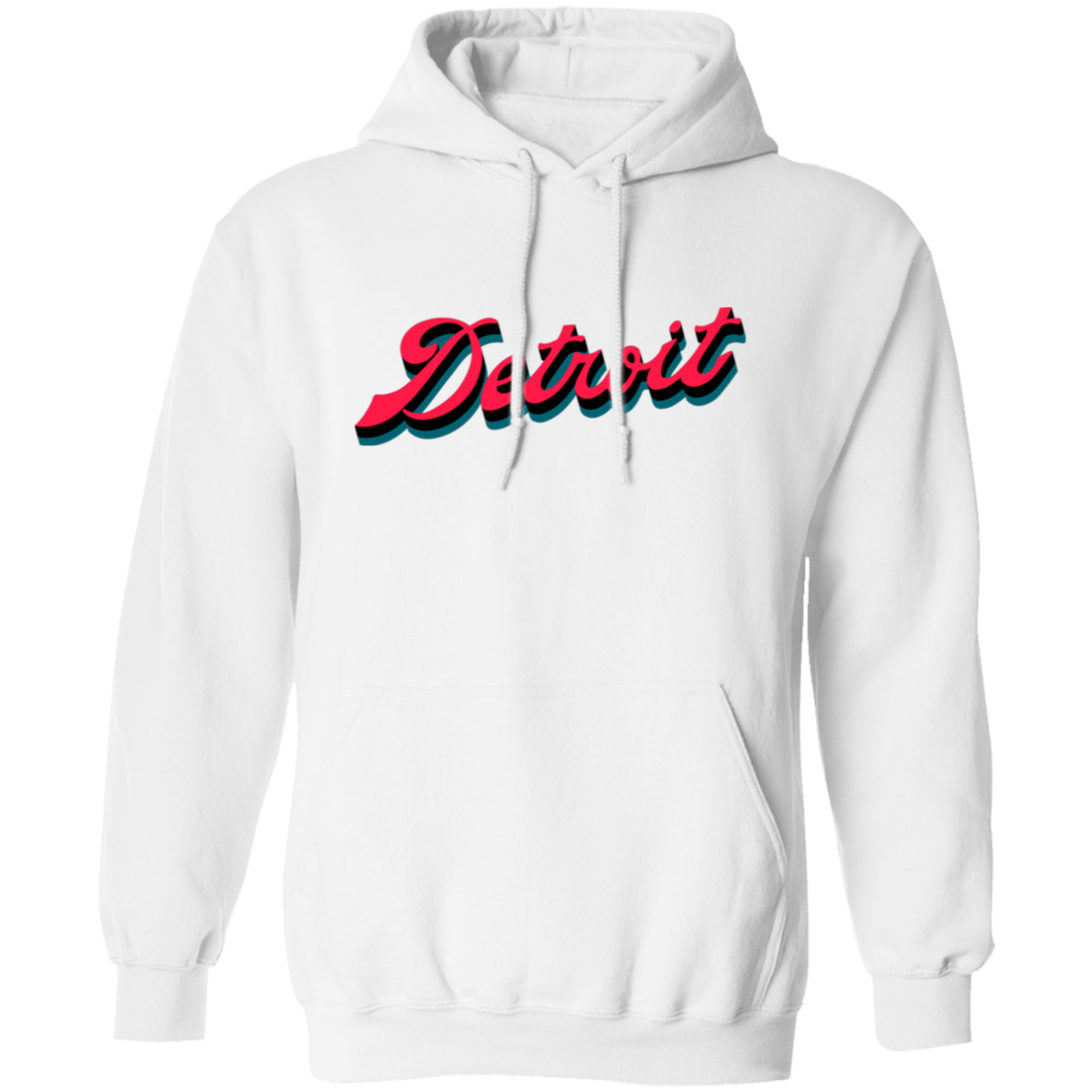 Detroit Script - Teal Classic Unisex Hoodie