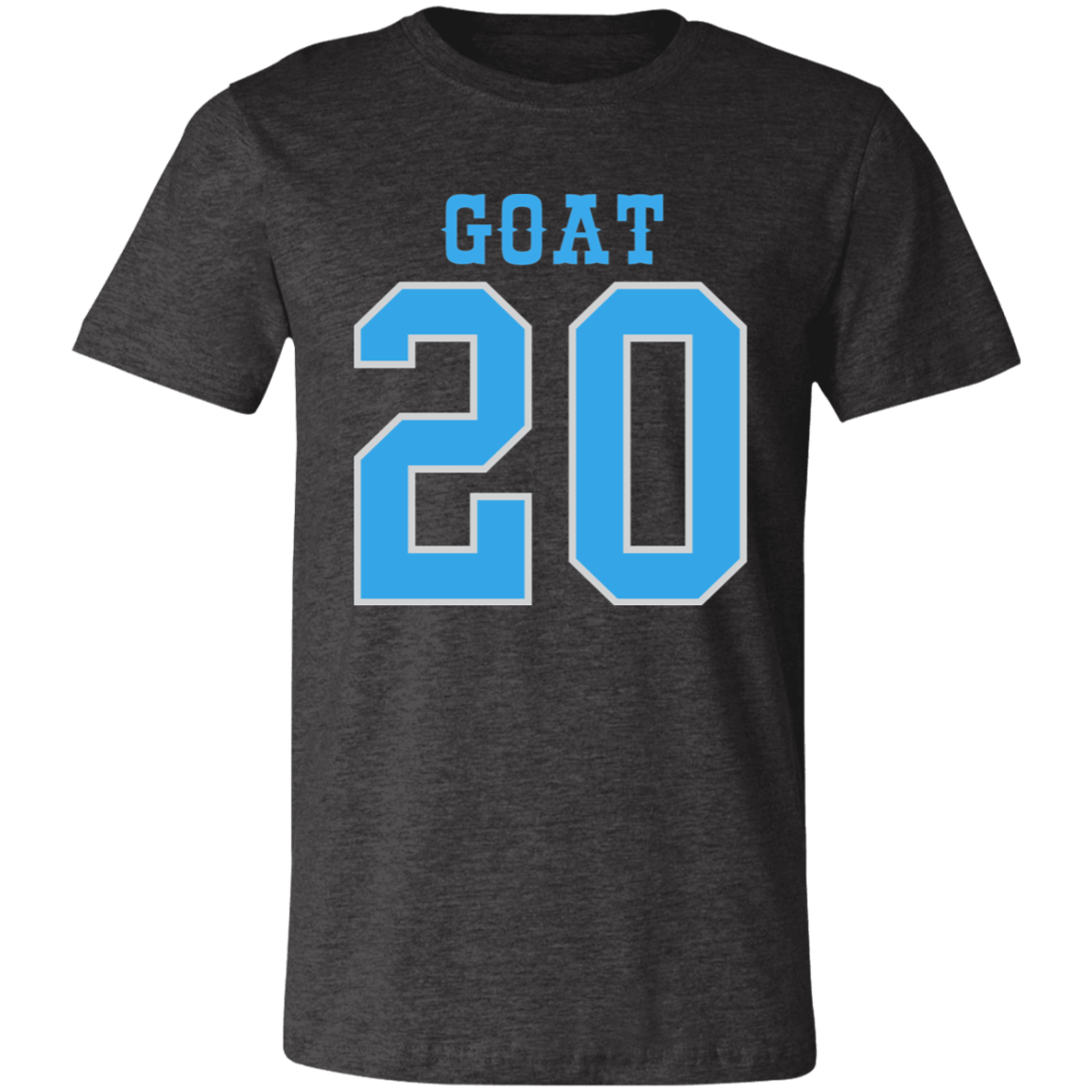 Detroit Football Number 20 - Light Blue + Silver Unisex Classic T-Shirt
