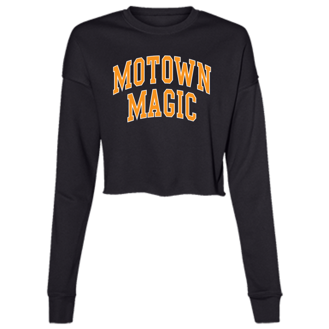 Motown Magic - Orange Women's Cropped Crewneck Sweatshirt