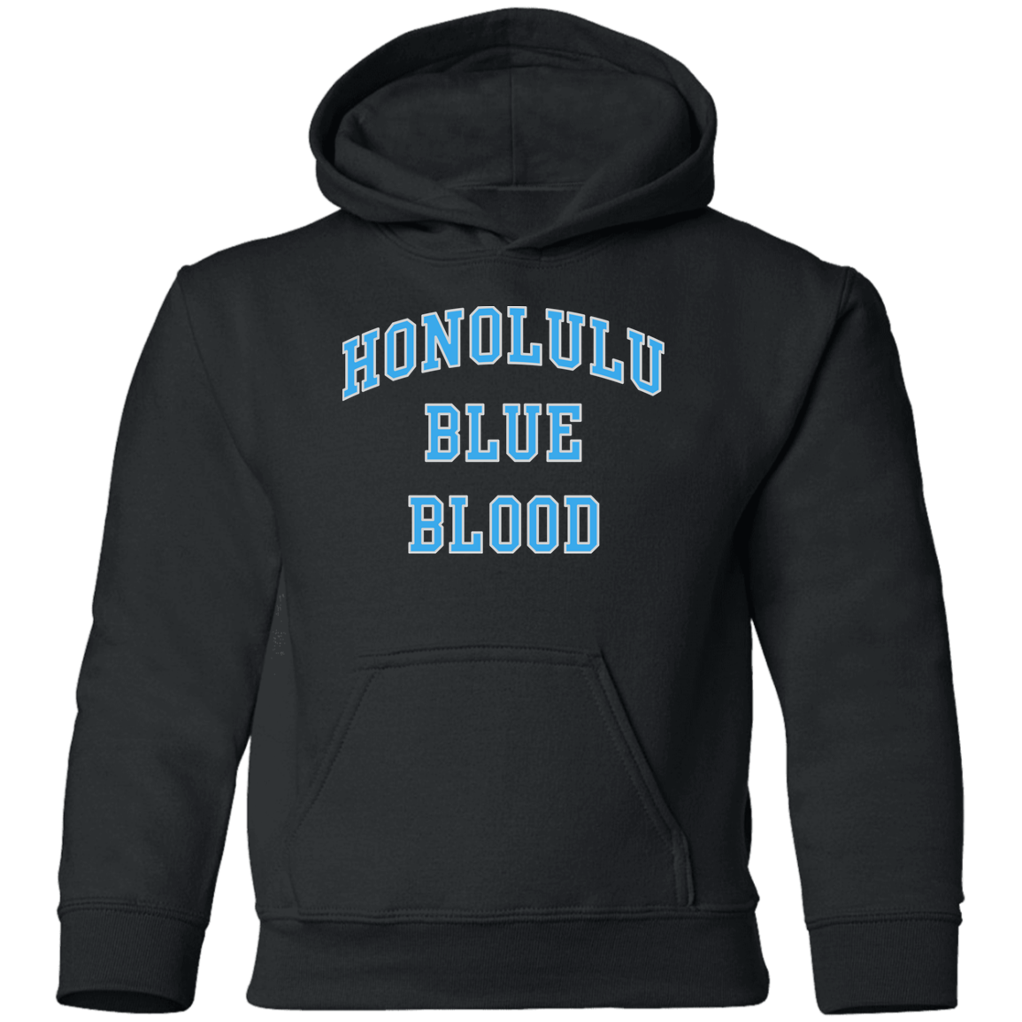 Honolulu Blue Blood - Light Blue + Silver Kids Unisex Classic Hoodie