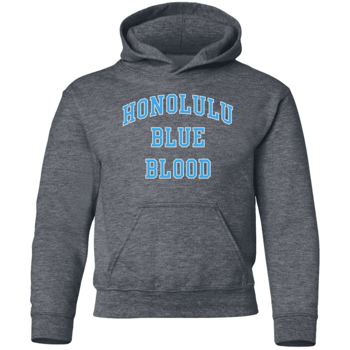 Honolulu Blue Blood - Light Blue + Silver Kids Unisex Classic Hoodie