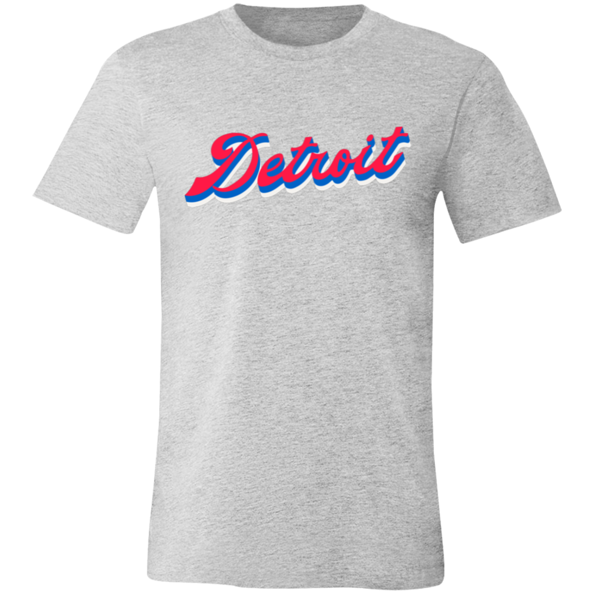 Detroit Script - Red Unisex Classic T-Shirt