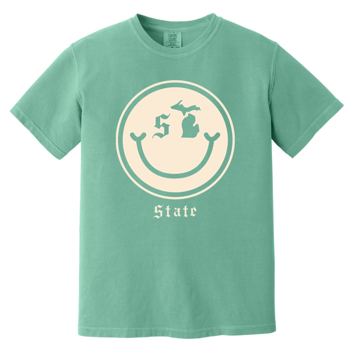 State Smile - Ivory Vintage Wash T-Shirt