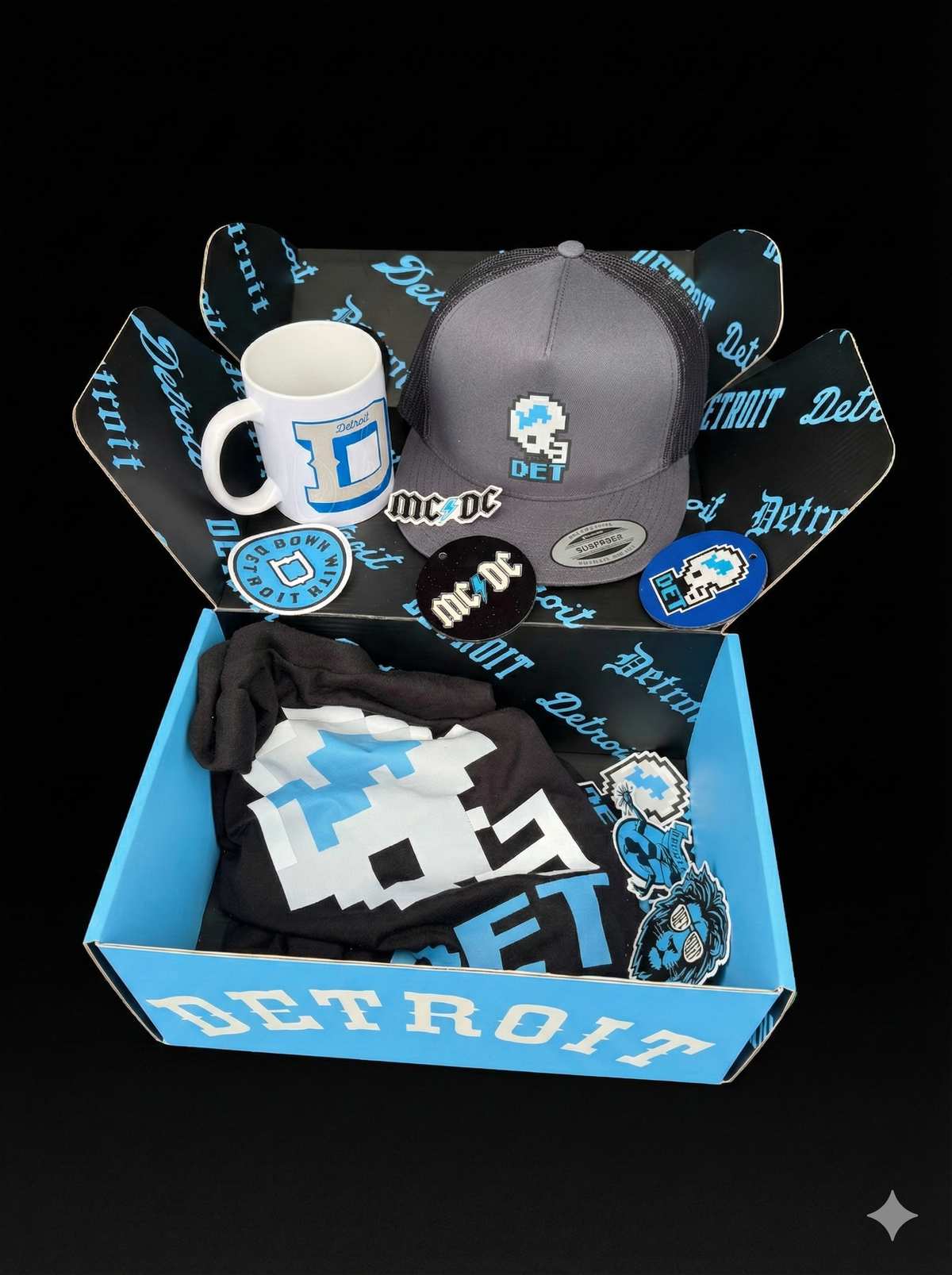 Down with Detroit Football Style Gift Box