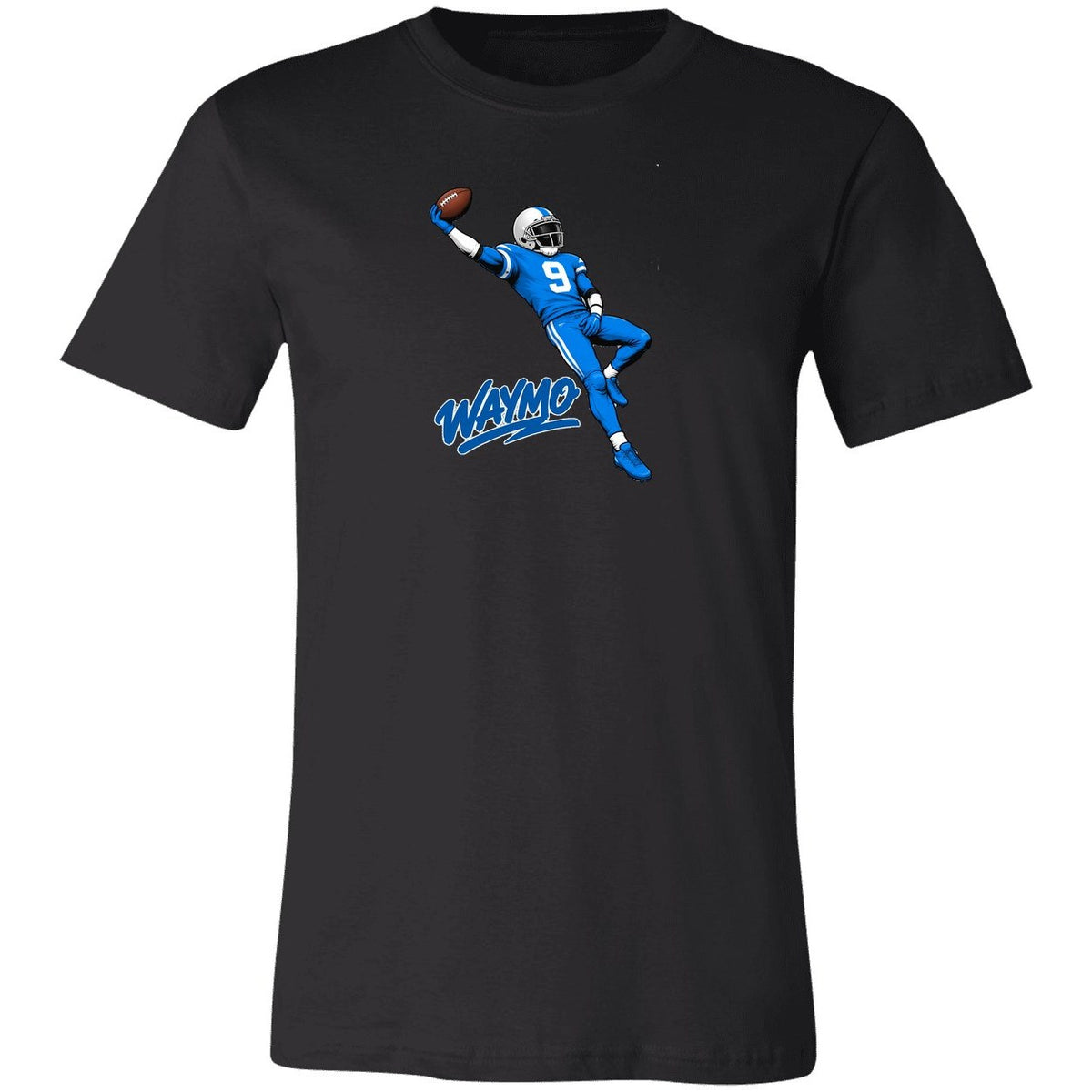 Waymo Catch Football T-Shirt - Black