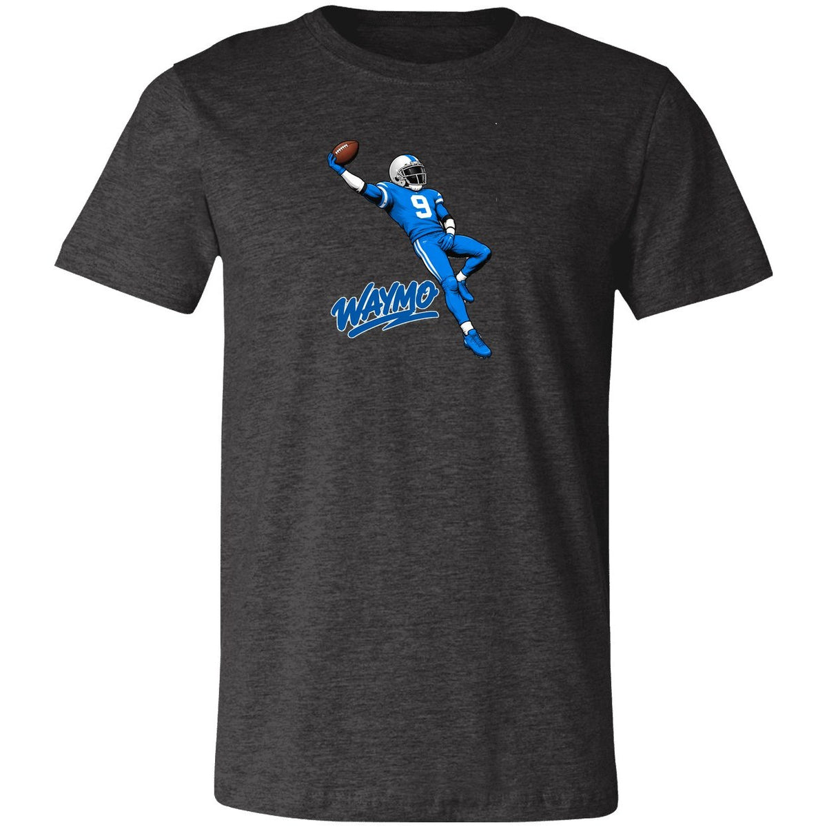 Waymo Catch Football T-Shirt - Dark Grey Heather
