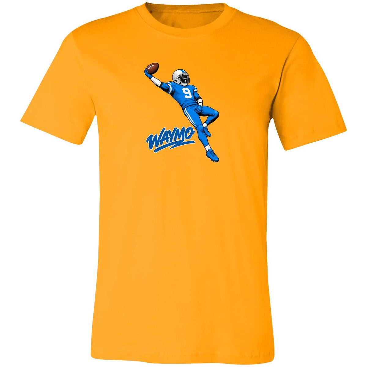 Waymo Catch Football T-Shirt - Gold