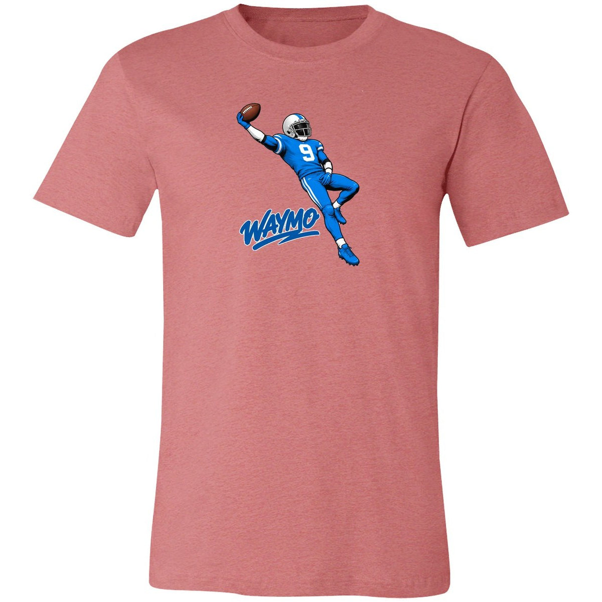 Waymo Catch Football T-Shirt - Heather Mauve