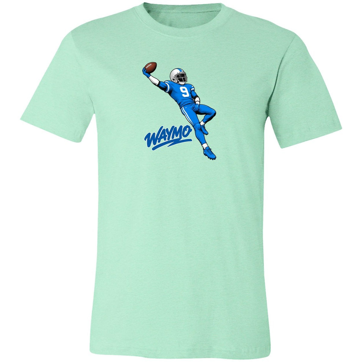 Waymo Catch Football T-Shirt - Heather Mint
