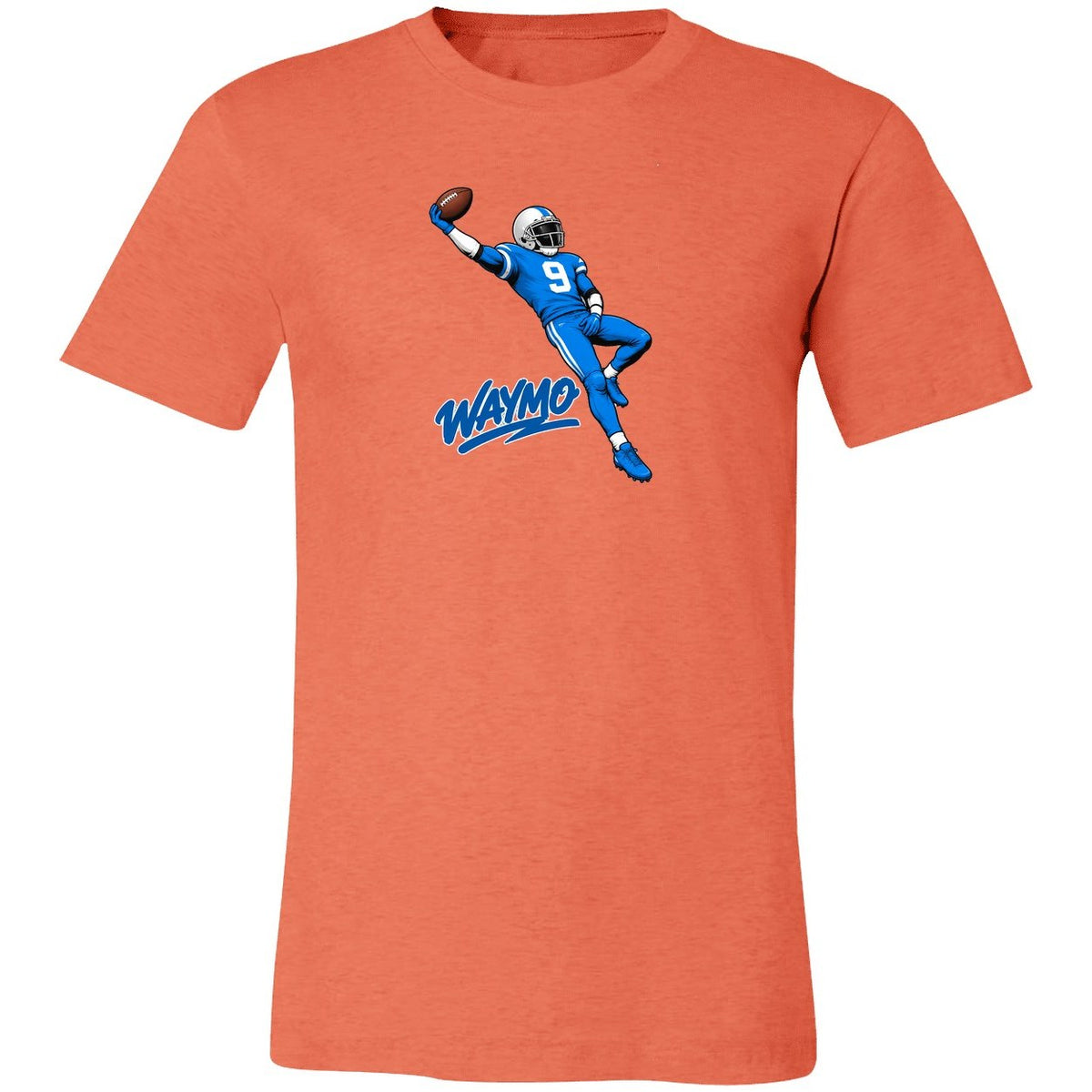 Waymo Catch Football T-Shirt - Heather Orange