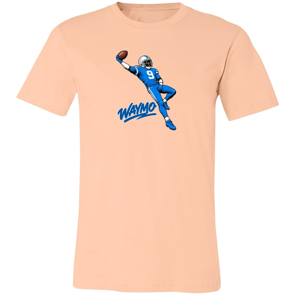 Waymo Catch Football T-Shirt - Heather Peach
