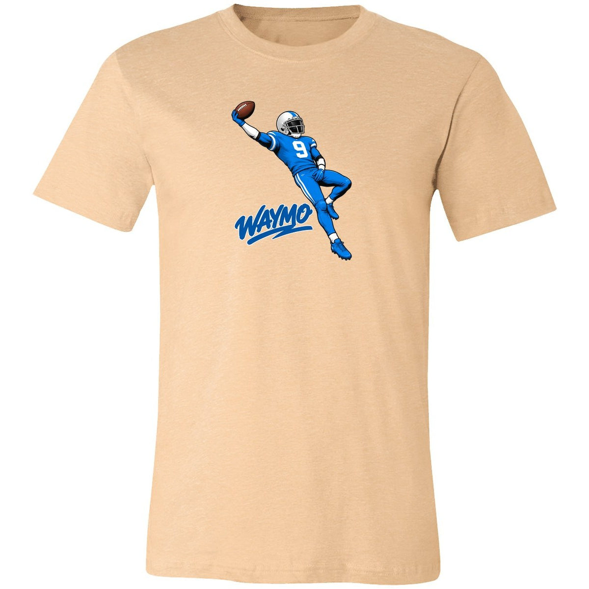 Waymo Catch Football T-Shirt - Heather Sand Dune