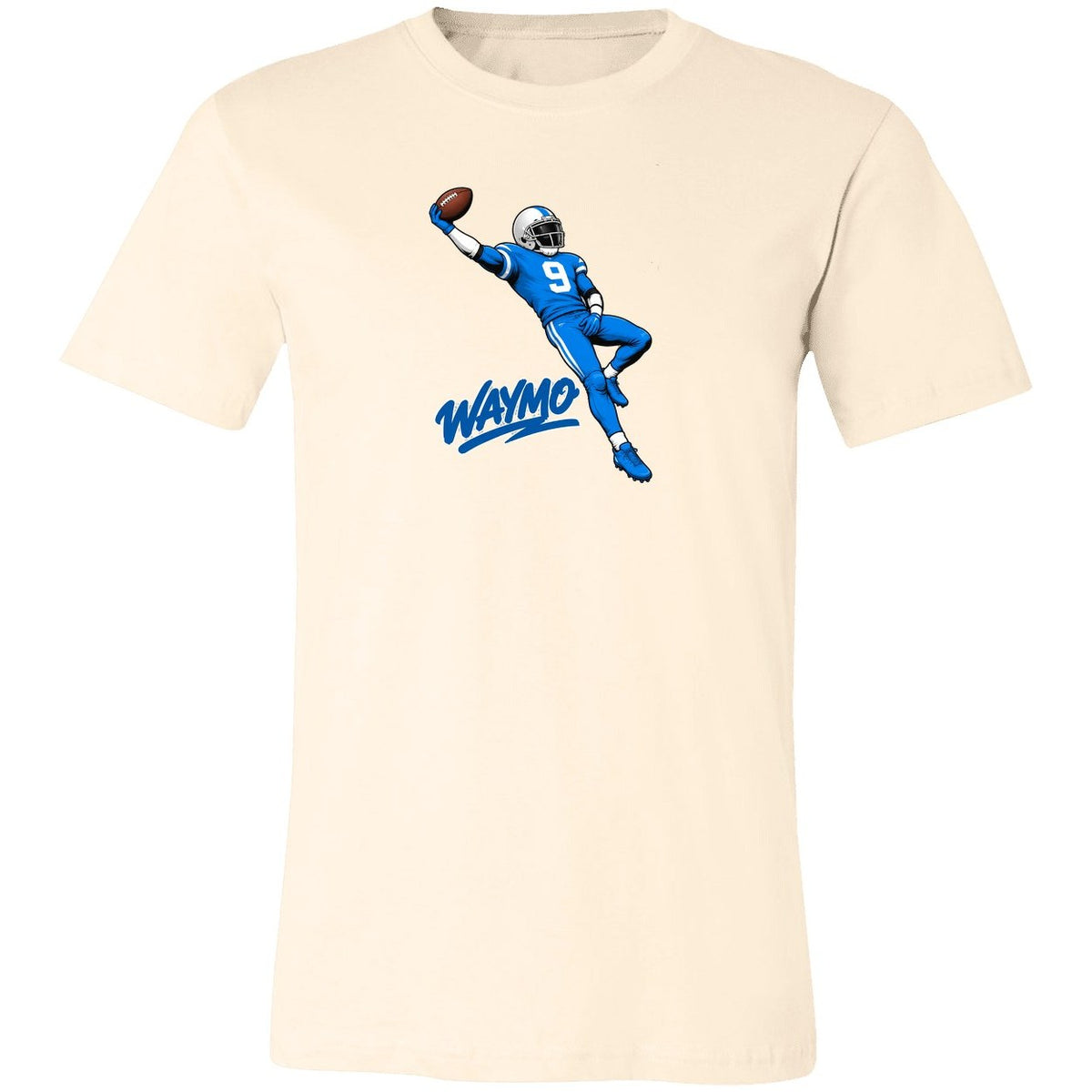 Waymo Catch Football T-Shirt - Natural