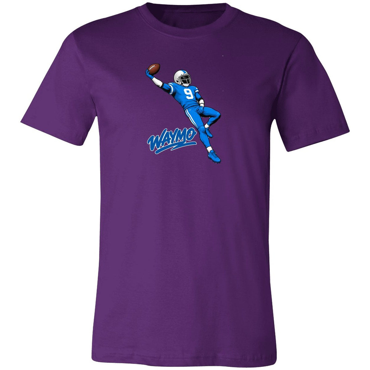 Waymo Catch Football T-Shirt - Team Purple