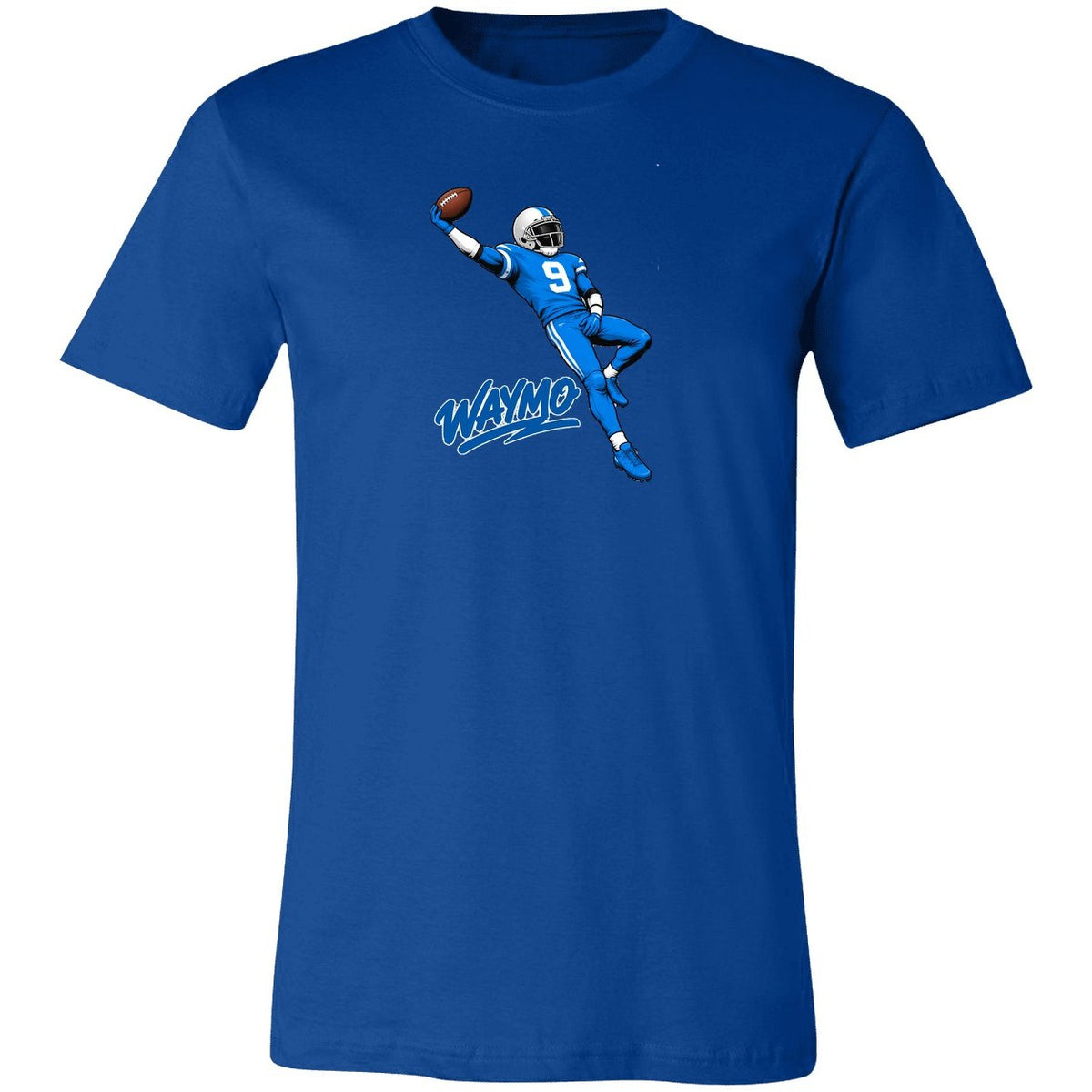 Waymo Catch Football T-Shirt - True Royal