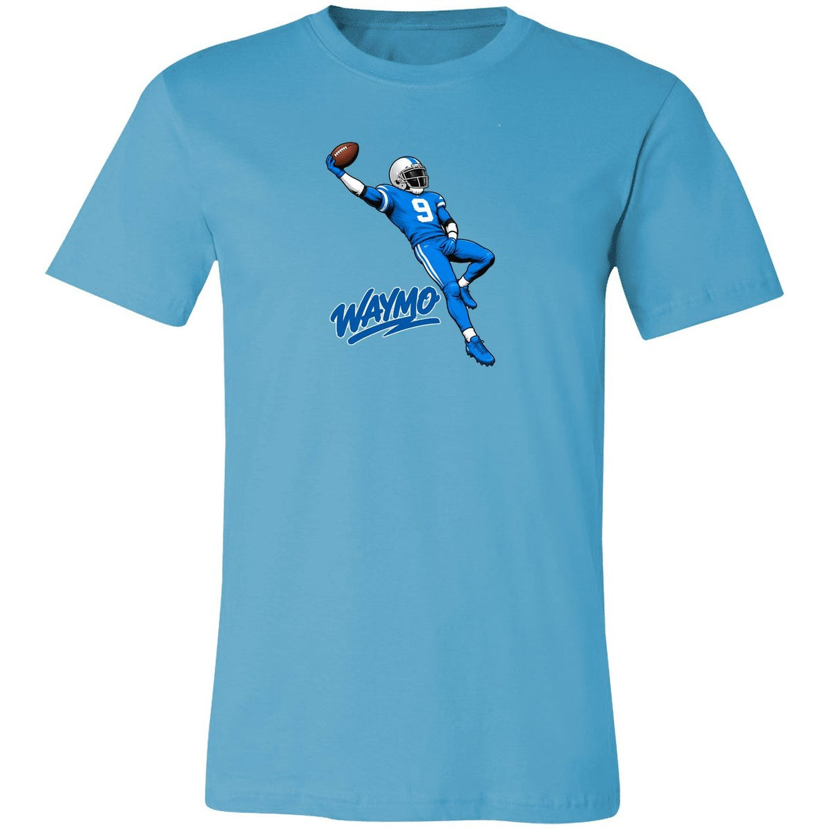 Waymo Catch Football T-Shirt - Turquoise