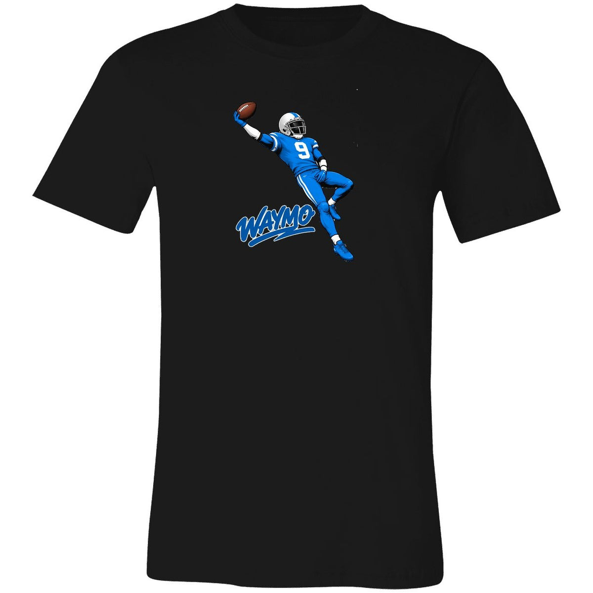 Waymo Catch Football T-Shirt - Vintage Black